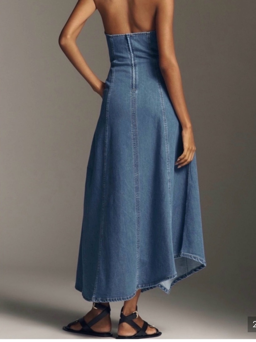Sovere Denim Maxi Dress - Blue - Picture 2 of 3